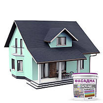 Фарба Акрил-латексна Фасадна Skyline 0520-B90G М'ята 3л, фото 4