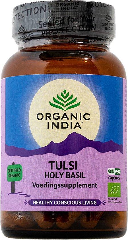 Комплекс вітамінів для нервової системи від стресу Organic India, Детоксиканти Tulsi 90 Capsules Bottle