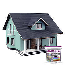 Фарба Акрил-латексна Фасадна Skyline 1020-B10G Ларімар 3л, фото 4