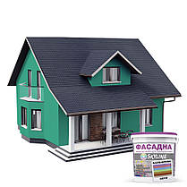 Фарба Акрил-латексна Фасадна Skyline 3040-B80G Чірок 1л, фото 4