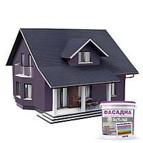 Фарба Акрил-латексна Фасадна Skyline 5020-R70B (C) Баклажан 1л, фото 4