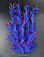 Растение искусственное, Nomaphila stricta, сине-фиолетовая, 40 см. Декоративная трава для аквариума.