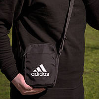Барсетка Adidas черная мужская Сумка через плечо Адидас Сумка Adidas