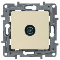 Розетка телевізійна, кінцева, слонова кістка — Legrand Etika