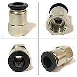 Фітинг нікельований для пневмошланга 10 мм, різьблення 1/4 МАМА, фото 2