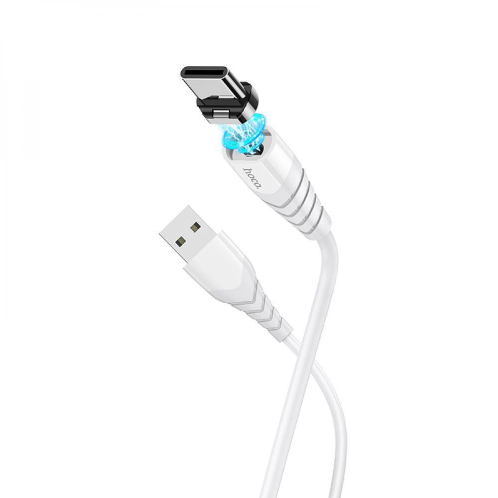 Магнітний кабель USB Hoco X63 Racer magnetic Type-C, 1м White