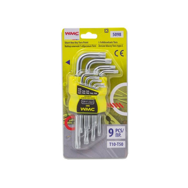 Набір ключів 9пр. Г-подібніх Torx, фото 1