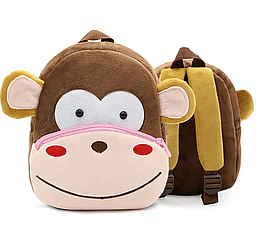 Дитячий рюкзак у вигляді тварин Мавпочка 29227 маленький м'який плюшевий