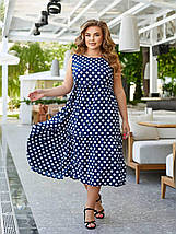 Дуже красива сукня софт з короткими рукавами довгі міді розміри батал, фото 2