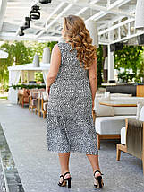 Дуже красива сукня софт з короткими рукавами довгі міді розміри батал, фото 5