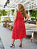Дуже красива сукня софт з короткими рукавами довгі міді розміри батал, фото 7