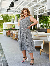 Дуже красива сукня софт з короткими рукавами довгі міді розміри батал, фото 4