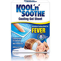 Жаропонижающие пластыри охлаждающие для детей Kool 'N' Soothe Cooling Strip Sachets Kids Multipack 8