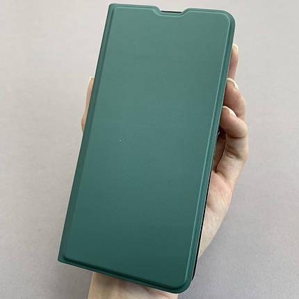 Чохол-книга для Xiaomi Redmi Note 9 книжка із захистом камери на сяомі редмі нот 9 темно-зелена p8b, фото 1