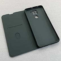 Чохол-книга для Xiaomi Redmi Note 9 книжка із захистом камери на сяомі редмі нот 9 темно-зелена p8b, фото 4