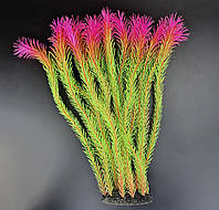 Растение искусственное, Pogostemon, зелёно-розовый, 35 см. Необычные декорации для аквариума.