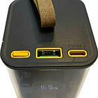 Повербанк 20000 mah kp-25 Чорно-жовтий, фото 3