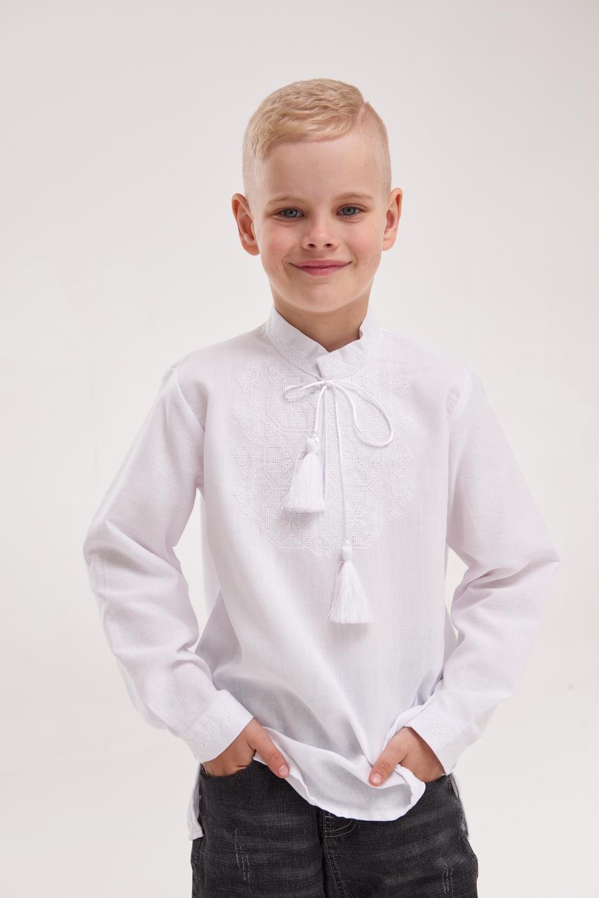 Сорочка з білою вишивкою для хлопчика MEREZHKA  "Зірка"