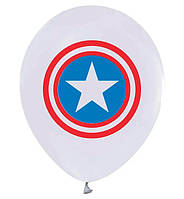 Воздушные шары "Капитан Америка" (5 шт.), Турция, Ø 30 см