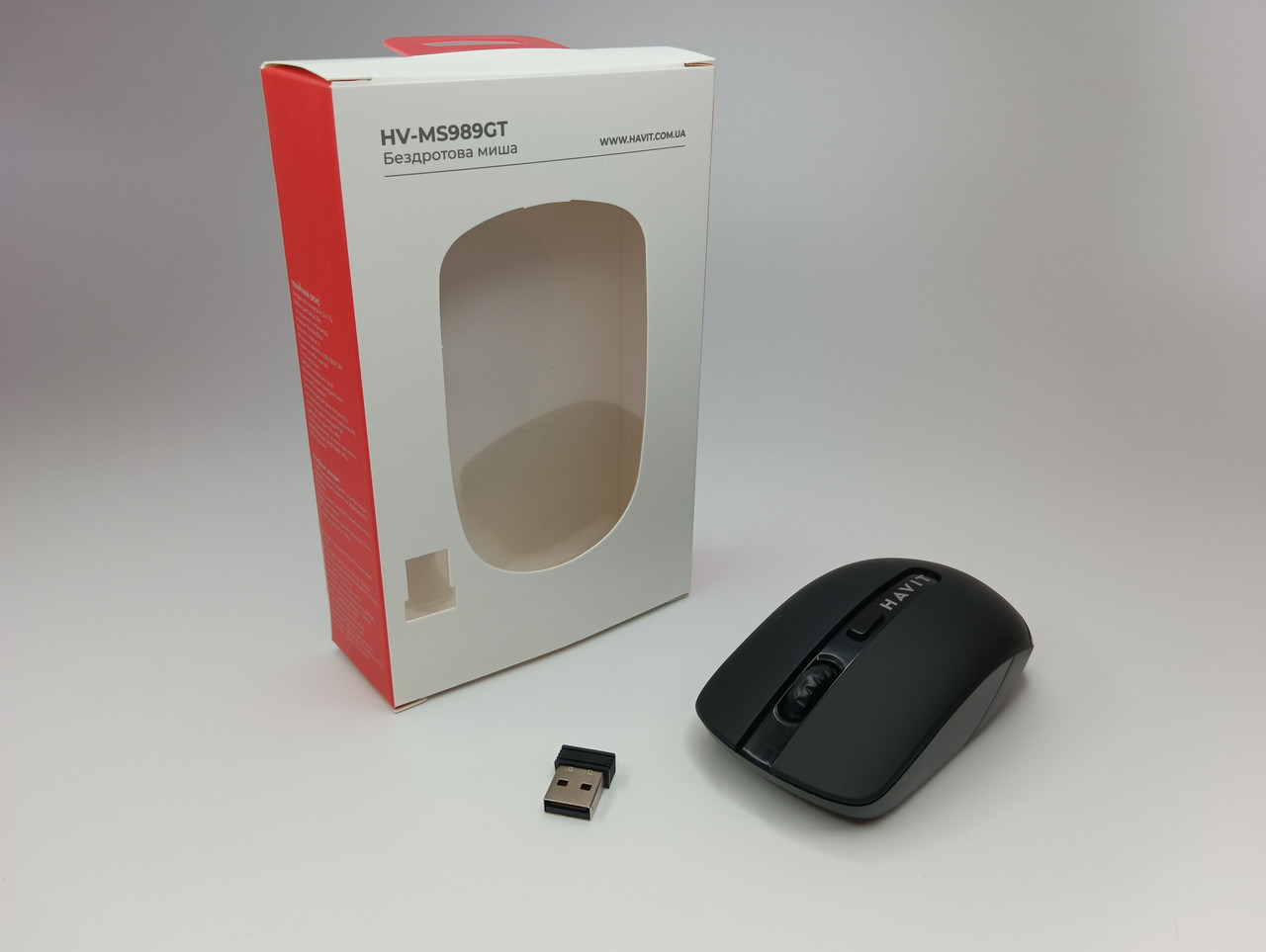 Бездротова комп'ютерна миша HAVIT HV-MS989GT USB чорного кольору