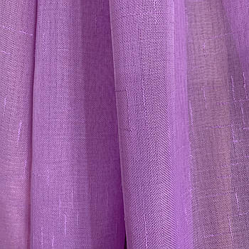 Тюль на метраж з льону фіолетовий, висота 2,8 м (607-18)