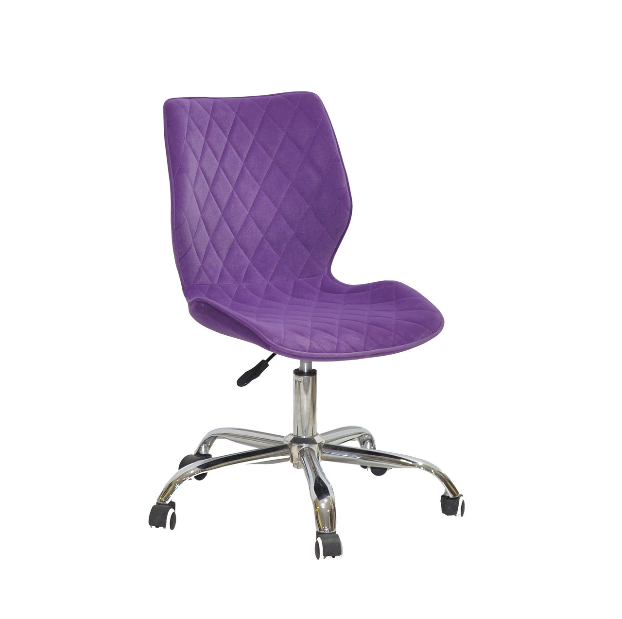 Офісне крісло на коліщатках з оксамитовою оббивкою пурпурового кольору NOLAN CH — OFFICE B-1013