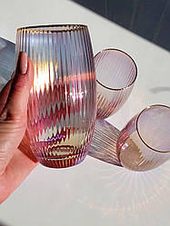 Склянка для напоїв з кольорового скла Аметрин 625 мл