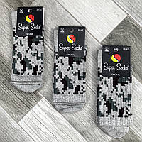 Носки мужские хлопок с сеткой Super Socks, арт 001, рис. 091, размер 39-42, бежевые, 001