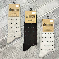 Шкарпетки чоловічі високі літо сітка р.25 (39-41) асорті точки (арт.0721) MINORA 30037980