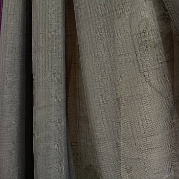 Тюль на метраж з льону сірий, висота 2,8 м (607-35)