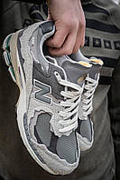 Женские кроссовки New Balance 2002R Protection Pack Rain Cloud (серые) деми комбинированные кроссы I1141