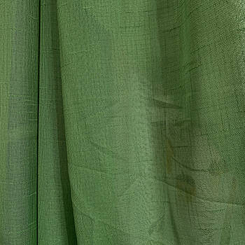 Тюль на метраж з льону зелений, висота 2,8 м (607-24)