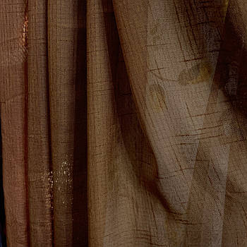 Тюль на метраж з льону коричневий, висота 2,8 м (607-13)