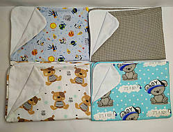 Велика 100*70 см багаторазова водовідштовхувальна пелюшка-непромокайка блакитна для хлопчика непромокашка