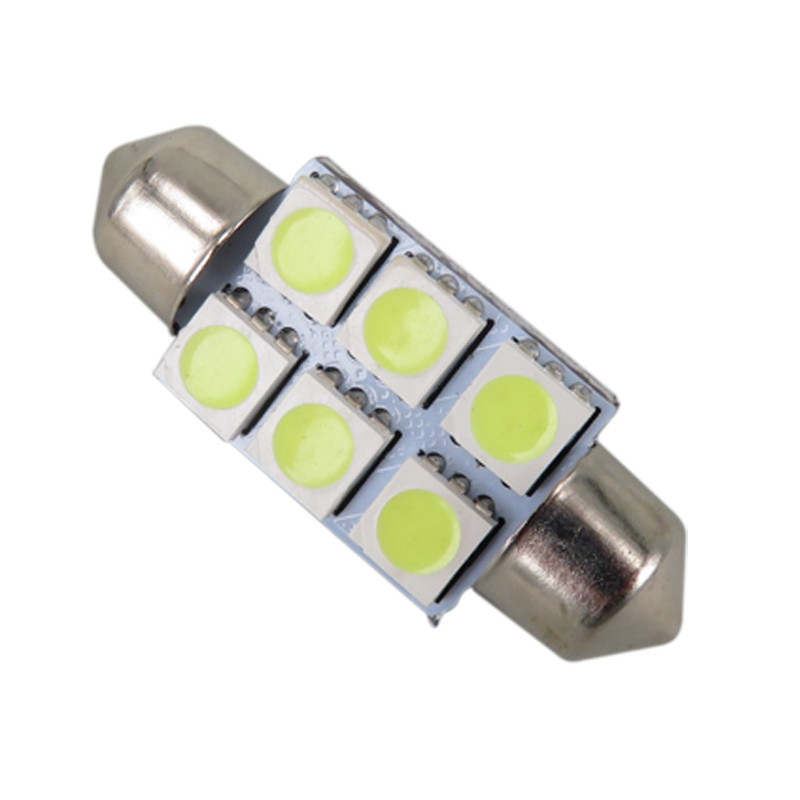 Світлодіодна лампа AllLight T11 6 діодів 5050 S8.5 36 mm 12V White
