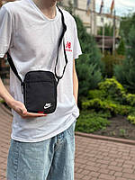 Черная мужская сумка мессенджер Nike на ремне, молодежная барсетка Nike