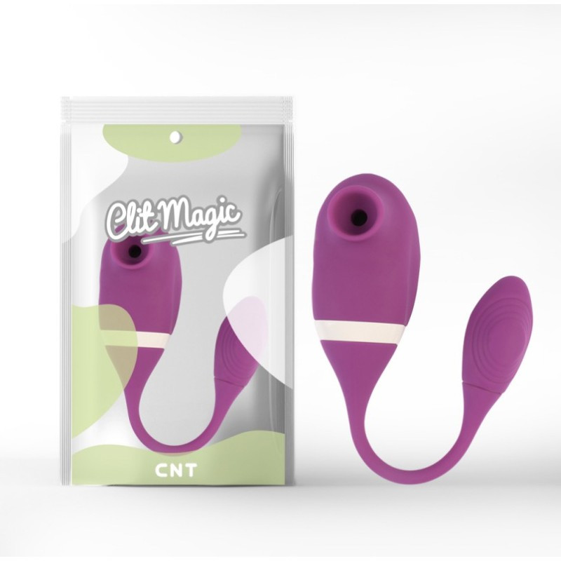 Подвійний посмоктувальний вібростимулятор Thrill You Arouser Purple | Puls69, фото 1