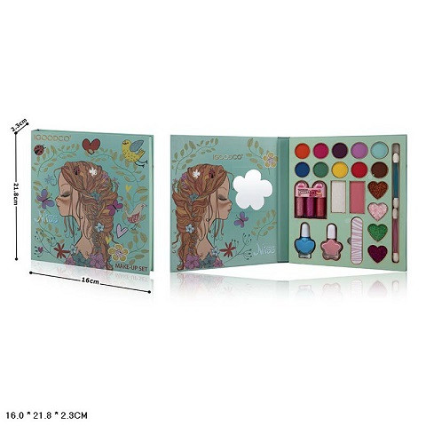 KMIG2912 Косметика палетка тіней, лаки, пилочка, дзеркальце, пензлики 16*21,8*2,3 см