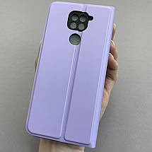 Чохол-книга для Xiaomi Redmi Note 9 книжка софт тач із захистом камери на сяомі редмі нот 9 бузкова p8b, фото 3