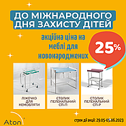 -25% на медичні меблі для новонароджених до Дня захисту дітей