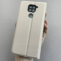 Чохол-книга для Xiaomi Redmi Note 9 книжка софт тач із захистом камери на сяомі редмі нот 9 пудрова p8b, фото 3