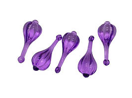 Декоративні намистини кристали для рукоділля та декору Крапля фіолетові L 7 cm 28 штук в упаковці