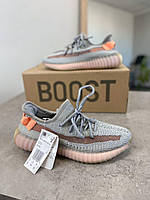 Женские кроссовки Adidas Yeezy 350 trfrm Grey Ogange летние серый с оранжевым текстильные изи