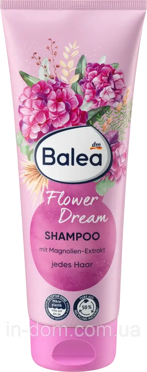 Balea Shampoo Flower Dream Шампунь з провітаміном В5 для здорового та блискучого волосся 250 мл