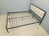 Ліжко Герар 180*190 металеве зі вставкою ДСП, фото 4