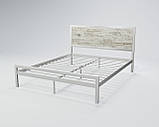Ліжко Герар 180*190 металеве зі вставкою ДСП, фото 6