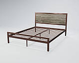 Ліжко Герар 180*190 металеве зі вставкою ДСП, фото 8