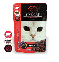 Вологий корм для котів Fine Cat 100 г - яловичина