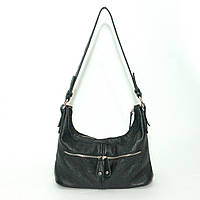 Кожана жіноча сумочка 13 чорна