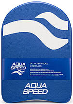 Дошка для плавання дошка для плавання тренувальна Aqua Speed Senior синя (44x28.5x3.5см.), фото 4